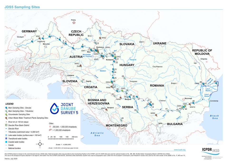 Map of the JDS5 Sampling Sites